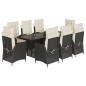 vidaXL 9-tlg. Garten-Essgruppe mit Kissen Schwarz Poly Rattan vidaXL 9-tlg. Garten-Essgruppe mit Kissen Schwarz Poly Rattan