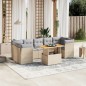 vidaXL 8-tlg. Garten-Sofagarnitur mit Kissen Beige Poly Rattan vidaXL 8-tlg. Garten-Sofagarnitur mit Kissen Beige Poly Rattan