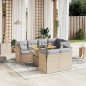 vidaXL 8-tlg. Garten-Sofagarnitur mit Kissen Beige Poly Rattan vidaXL 8-tlg. Garten-Sofagarnitur mit Kissen Beige Poly Rattan