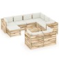 10-tlg. Garten-Lounge-Set mit Kissen Grün Imprägniertes Holz 10-tlg. Garten-Lounge-Set mit Kissen Grün Imprägniertes Holz