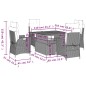 vidaXL 5-tlg. Garten-Essgruppe mit Kissen Schwarz Poly Rattan vidaXL 5-tlg. Garten-Essgruppe mit Kissen Schwarz Poly Rattan