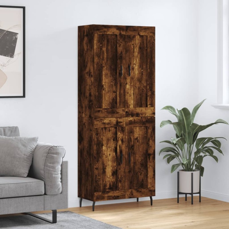 Highboard Räuchereiche 69,5x34x180 cm Holzwerkstoff Highboard Räuchereiche 69,5x34x180 cm Holzwerkstoff
