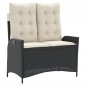 vidaXL 4-tlg. Garten-Essgruppe mit Kissen Schwarz Poly Rattan vidaXL 4-tlg. Garten-Essgruppe mit Kissen Schwarz Poly Rattan