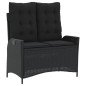 vidaXL 4-tlg. Garten-Essgruppe mit Kissen Schwarz Poly Rattan vidaXL 4-tlg. Garten-Essgruppe mit Kissen Schwarz Poly Rattan