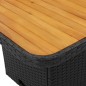 vidaXL 4-tlg. Garten-Essgruppe mit Kissen Schwarz Poly Rattan vidaXL 4-tlg. Garten-Essgruppe mit Kissen Schwarz Poly Rattan