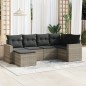 vidaXL 6-tlg. Garten-Sofagarnitur mit Kissen Hellgrau Poly Rattan vidaXL 6-tlg. Garten-Sofagarnitur mit Kissen Hellgrau Poly Rattan