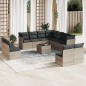 vidaXL 12-tlg. Garten-Sofagarnitur mit Kissen Hellgrau Poly Rattan vidaXL 12-tlg. Garten-Sofagarnitur mit Kissen Hellgrau Poly Rattan