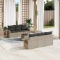 vidaXL 7-tlg. Garten-Sofagarnitur mit Kissen Hellgrau Poly Rattan vidaXL 7-tlg. Garten-Sofagarnitur mit Kissen Hellgrau Poly Rattan