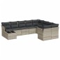 vidaXL 10-tlg. Garten-Sofagarnitur mit Kissen Hellgrau Poly Rattan vidaXL 10-tlg. Garten-Sofagarnitur mit Kissen Hellgrau Poly Rattan