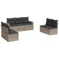 vidaXL 7-tlg. Garten-Sofagarnitur mit Kissen Hellgrau Poly Rattan vidaXL 7-tlg. Garten-Sofagarnitur mit Kissen Hellgrau Poly Rattan