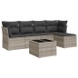 vidaXL 6-tlg. Garten-Sofagarnitur mit Kissen Hellgrau Poly Rattan vidaXL 6-tlg. Garten-Sofagarnitur mit Kissen Hellgrau Poly Rattan