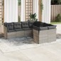 vidaXL 8-tlg. Garten-Sofagarnitur mit Kissen Hellgrau Poly Rattan vidaXL 8-tlg. Garten-Sofagarnitur mit Kissen Hellgrau Poly Rattan