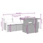 vidaXL 5-tlg. Garten-Sofagarnitur mit Kissen Grau Poly Rattan vidaXL 5-tlg. Garten-Sofagarnitur mit Kissen Grau Poly Rattan