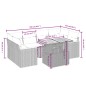 vidaXL 7-tlg. Garten-Sofagarnitur mit Kissen Grau Poly Rattan vidaXL 7-tlg. Garten-Sofagarnitur mit Kissen Grau Poly Rattan