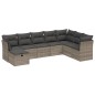 vidaXL 8-tlg. Garten-Sofagarnitur mit Kissen Hellgrau Poly Rattan vidaXL 8-tlg. Garten-Sofagarnitur mit Kissen Hellgrau Poly Rattan