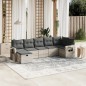 vidaXL 7-tlg. Garten-Sofagarnitur mit Kissen Hellgrau Poly Rattan vidaXL 7-tlg. Garten-Sofagarnitur mit Kissen Hellgrau Poly Rattan