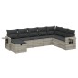 vidaXL 8-tlg. Garten-Sofagarnitur mit Kissen Hellgrau Poly Rattan vidaXL 8-tlg. Garten-Sofagarnitur mit Kissen Hellgrau Poly Rattan