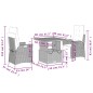 vidaXL 3-tlg. Garten-Essgruppe mit Kissen Schwarz Poly Rattan vidaXL 3-tlg. Garten-Essgruppe mit Kissen Schwarz Poly Rattan