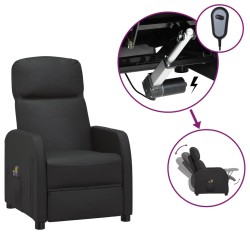 vidaXL Massagesessel Elektrisch Schwarz Kunstleder
