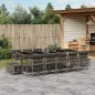 vidaXL 15-tlg. Garten-Essgruppe mit Kissen Grau Poly Rattan vidaXL 15-tlg. Garten-Essgruppe mit Kissen Grau Poly Rattan