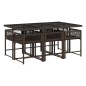 vidaXL 7-tlg. Garten-Essgruppe mit Kissen Braun Poly Rattan vidaXL 7-tlg. Garten-Essgruppe mit Kissen Braun Poly Rattan