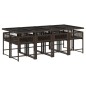 vidaXL 9-tlg. Garten-Essgruppe mit Kissen Braun Poly Rattan vidaXL 9-tlg. Garten-Essgruppe mit Kissen Braun Poly Rattan