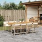 vidaXL 9-tlg. Garten-Essgruppe mit Kissen Beige Poly Rattan vidaXL 9-tlg. Garten-Essgruppe mit Kissen Beige Poly Rattan