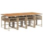 vidaXL 9-tlg. Garten-Essgruppe mit Kissen Beige Poly Rattan vidaXL 9-tlg. Garten-Essgruppe mit Kissen Beige Poly Rattan