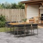 vidaXL 7-tlg. Garten-Essgruppe mit Kissen Grau Poly Rattan vidaXL 7-tlg. Garten-Essgruppe mit Kissen Grau Poly Rattan