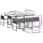 vidaXL 7-tlg. Garten-Essgruppe mit Kissen Grau Poly Rattan vidaXL 7-tlg. Garten-Essgruppe mit Kissen Grau Poly Rattan