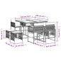 vidaXL 9-tlg. Garten-Essgruppe mit Kissen Grau Poly Rattan vidaXL 9-tlg. Garten-Essgruppe mit Kissen Grau Poly Rattan