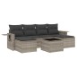 vidaXL 7-tlg. Garten-Sofagarnitur mit Kissen Hellgrau Poly Rattan vidaXL 7-tlg. Garten-Sofagarnitur mit Kissen Hellgrau Poly Rattan