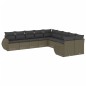 vidaXL 10-tlg. Garten-Sofagarnitur mit Kissen Hellgrau Poly Rattan vidaXL 10-tlg. Garten-Sofagarnitur mit Kissen Hellgrau Poly Rattan