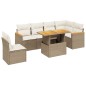 vidaXL 7-tlg. Garten-Sofagarnitur mit Kissen Beige Poly Rattan vidaXL 7-tlg. Garten-Sofagarnitur mit Kissen Beige Poly Rattan
