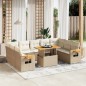 vidaXL 11-tlg. Garten-Sofagarnitur mit Kissen Beige Poly Rattan vidaXL 11-tlg. Garten-Sofagarnitur mit Kissen Beige Poly Rattan