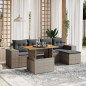 vidaXL 6-tlg. Garten-Sofagarnitur mit Kissen Grau Poly Rattan vidaXL 6-tlg. Garten-Sofagarnitur mit Kissen Grau Poly Rattan