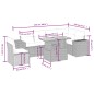 vidaXL 7-tlg. Garten-Sofagarnitur mit Kissen Grau Poly Rattan vidaXL 7-tlg. Garten-Sofagarnitur mit Kissen Grau Poly Rattan