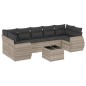 vidaXL 8-tlg. Garten-Sofagarnitur mit Kissen Hellgrau Poly Rattan vidaXL 8-tlg. Garten-Sofagarnitur mit Kissen Hellgrau Poly Rattan