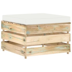 Modulare Ottomane mit Kissen Grün Imprägniertes Holz