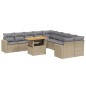 vidaXL 11-tlg. Garten-Sofagarnitur mit Kissen Beige Poly Rattan vidaXL 11-tlg. Garten-Sofagarnitur mit Kissen Beige Poly Rattan