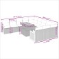 vidaXL 11-tlg. Garten-Sofagarnitur mit Kissen Beige Poly Rattan vidaXL 11-tlg. Garten-Sofagarnitur mit Kissen Beige Poly Rattan