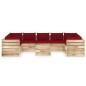10-tlg. Garten-Lounge-Set mit Kissen Grün Imprägniertes Holz 10-tlg. Garten-Lounge-Set mit Kissen Grün Imprägniertes Holz