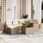 vidaXL 11-tlg. Garten-Sofagarnitur mit Kissen Beige Poly Rattan vidaXL 11-tlg. Garten-Sofagarnitur mit Kissen Beige Poly Rattan