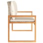 vidaXL Gartenbank mit Kissen Beige Poly Rattan Akazienholz vidaXL Gartenbank mit Kissen Beige Poly Rattan Akazienholz