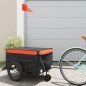 vidaXL Fahrradanhänger Schwarz und Orange 45 kg Eisen vidaXL Fahrradanhänger Schwarz und Orange 45 kg Eisen