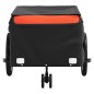 vidaXL Fahrradanhänger Schwarz und Orange 45 kg Eisen vidaXL Fahrradanhänger Schwarz und Orange 45 kg Eisen