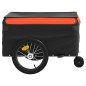 vidaXL Fahrradanhänger Schwarz und Orange 45 kg Eisen vidaXL Fahrradanhänger Schwarz und Orange 45 kg Eisen