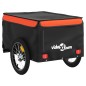 vidaXL Fahrradanhänger Schwarz und Orange 45 kg Eisen vidaXL Fahrradanhänger Schwarz und Orange 45 kg Eisen