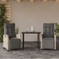 vidaXL 3-tlg. Garten-Essgruppe mit Kissen Hellgrau Poly Rattan vidaXL 3-tlg. Garten-Essgruppe mit Kissen Hellgrau Poly Rattan