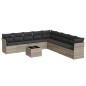 vidaXL 10-tlg. Garten-Sofagarnitur mit Kissen Hellgrau Poly Rattan vidaXL 10-tlg. Garten-Sofagarnitur mit Kissen Hellgrau Poly Rattan